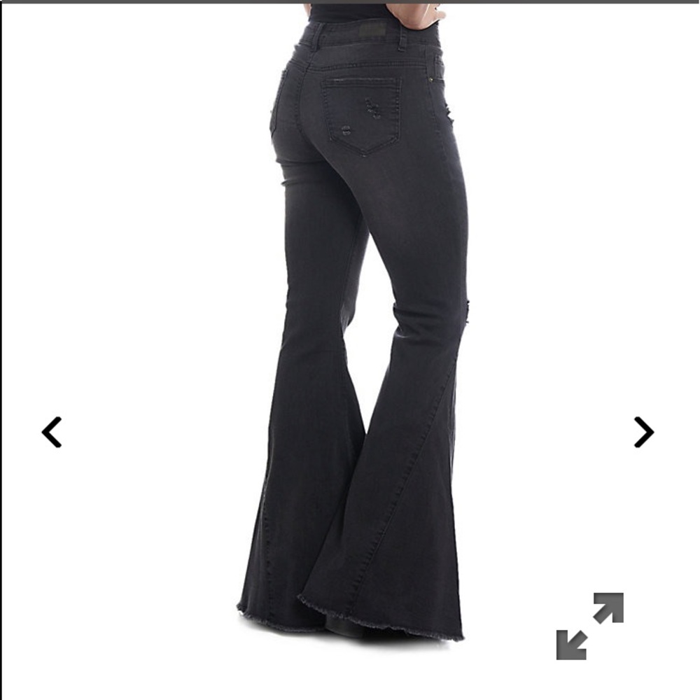Black flare jeans